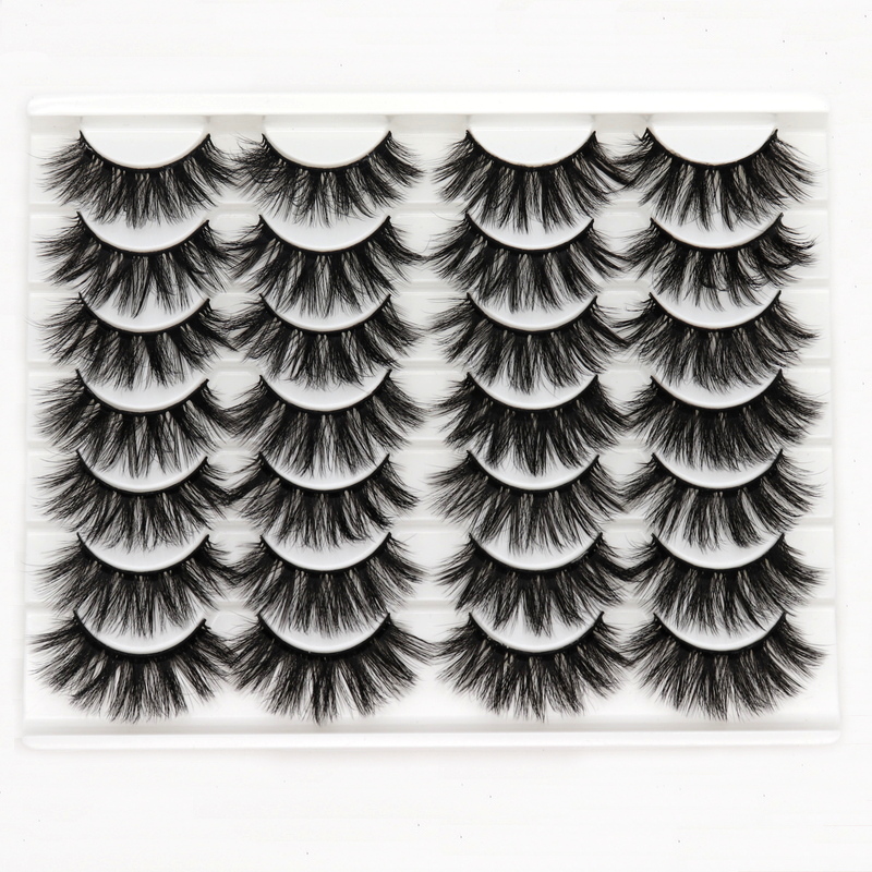 

10/20Pairs HandMade Mink Eyelashes Makeup 3D Mink Lashes Natural False Eyelashes Long Extension 10 Pairs Fake Eyelash