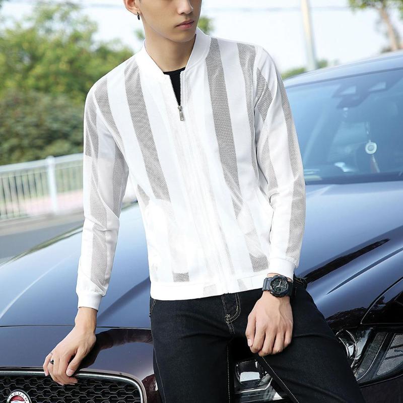 

Men Sunscreen Jacket Breathable Anti-UV Quick Dry Ultra-Thin Coat for Ourdoor Sports, Black