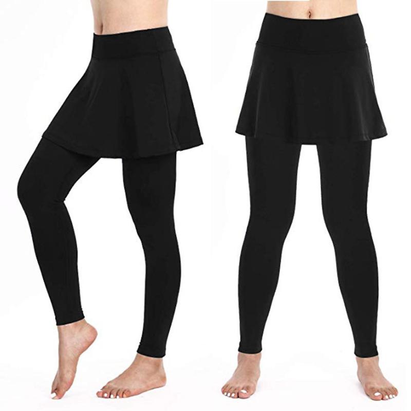 

Women' Skinny Pants Culottes Casual Skirt Leggings Tennis Pants Sports Fitness Cropped Culottes Mid Yoga Trouser yoga, Blue