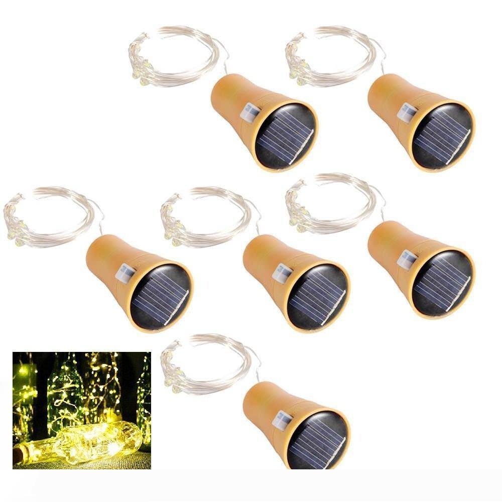 

Holiday Lighting 10 LED Solar Wine Bottle Stopper Copper Fairy Strip Wire Outdoor Party Decoration Novelty Night Lamp Cork Light String