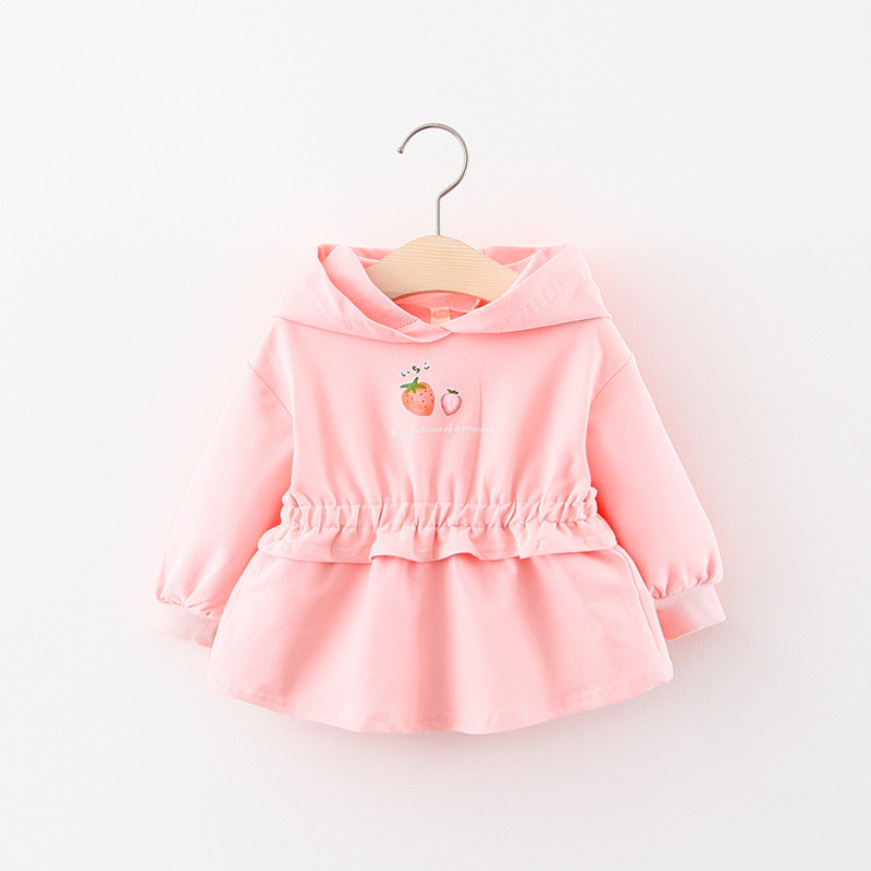 

Baby Girl Autumn Dress New Newborn Cute Princess Dress Toddler Hooded Party Outfits Stawberry Print Sweet Costumes, Ah1533 purple