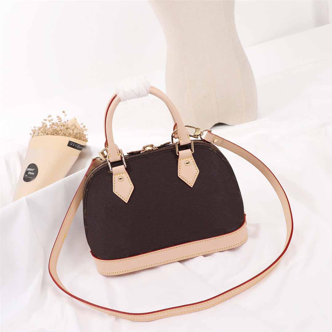 

Classic women's shell bag handbag high quality PVC handbag L printed shoulder messenger bag, Black