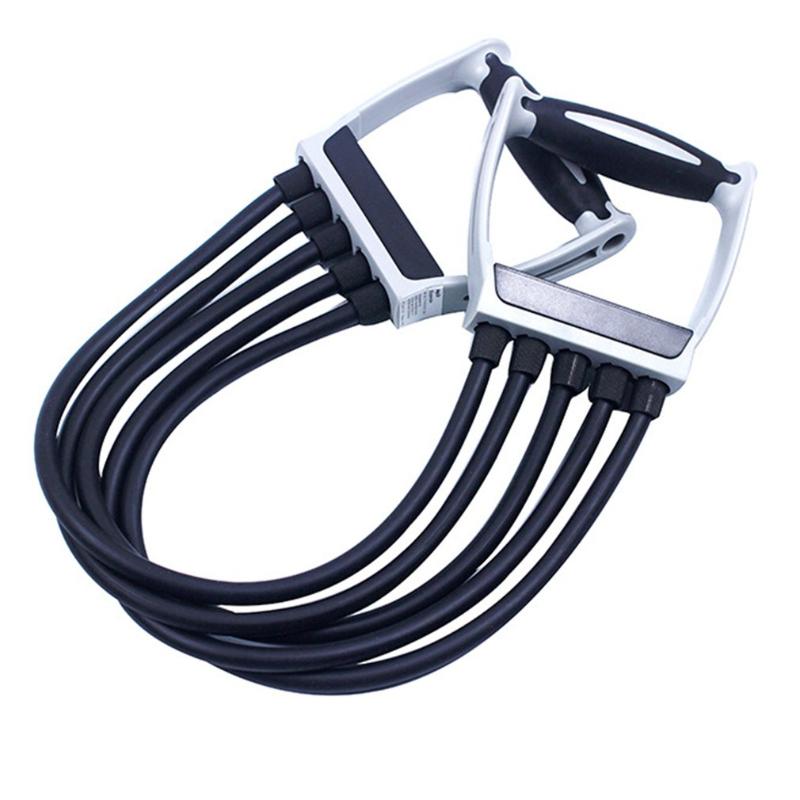 

Indoor Sports Detachable 5 Spring Chest Pull Ex-Pander Fitness Yoga Gym Resistance Bands Puller Strength Exercise