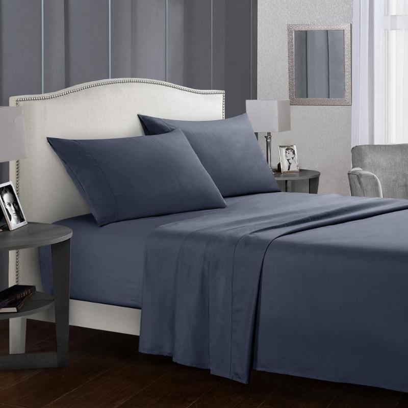 

4pcs bed linen set pure bedding set Queen King nordic Bed cover bedspread fitted sheet + flat sheets + Pillow case Home Textile, White