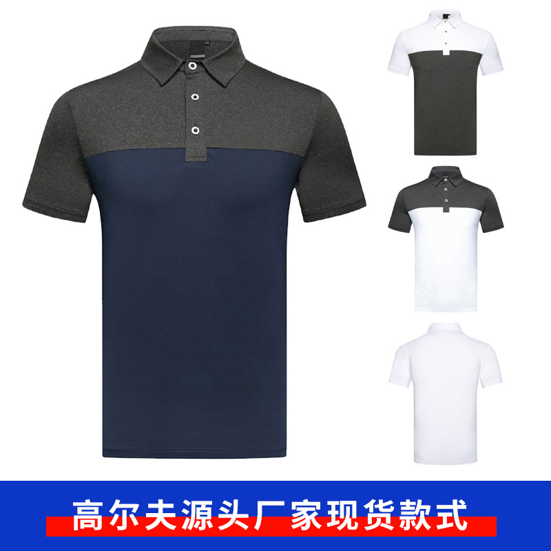 

Golf Breathable Quick-Dry MEN'S Short Sleeve Shirt Golf Clothing Clothes Tops T-shirt Shirt Ball Uniform 2020 Summer, White