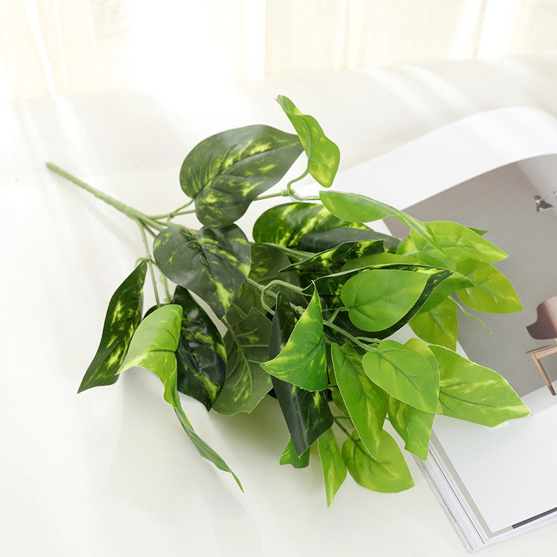 

1PC Artificial Grass Plastic Plant 13 Style Fake Leaf Flower Wedding Flower Arrangement Christmas Home Decoration, 003