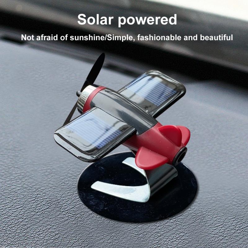

Car perfume decoration Decor Airplane Model Non-slip Mat Solar Energy Rotate Aircraft Dashboard aluminium alloy 10X10X6cm 67