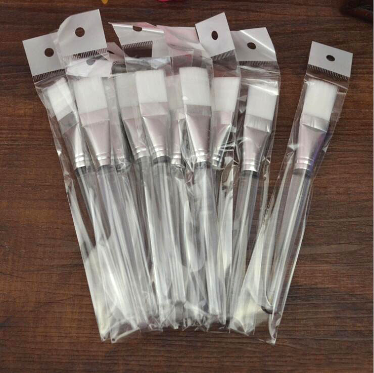 

Facial Mask Brush Kit Makeup Brushes Face Skin Care Masks Applicator Cosmetics Home DIY Facial Eye Mask Tools Clear Handle 15.5cm