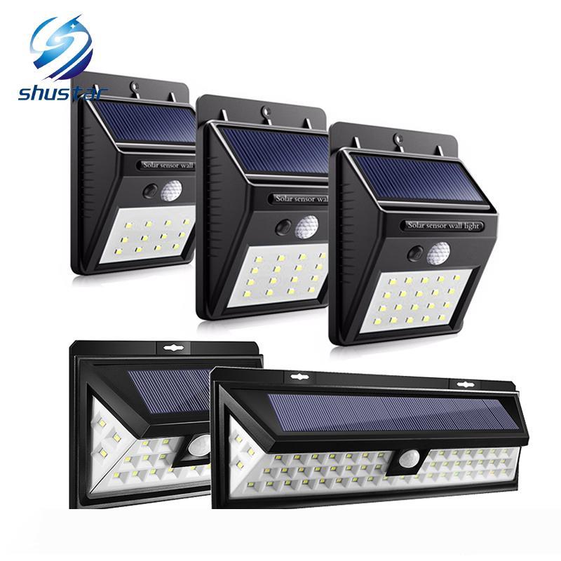 

12 16 20 24 54 LEDs LED Solar Power PIR Motion Sensor Wall Light Outdoor Waterproof Energy Saving Street Garden Security Lamp