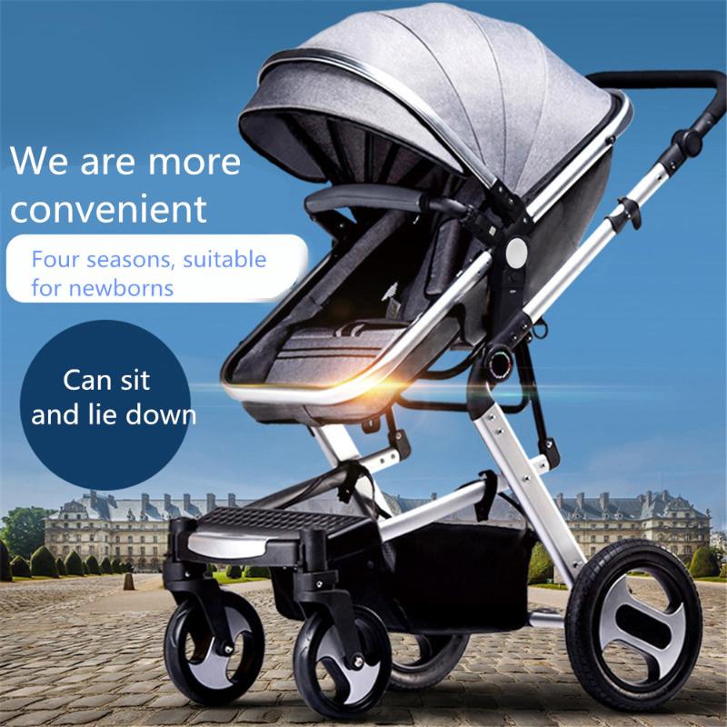 

High landscape baby stroller can sit and lay four-wheel absorber folding baby stroller two-way Newborn Travelling car