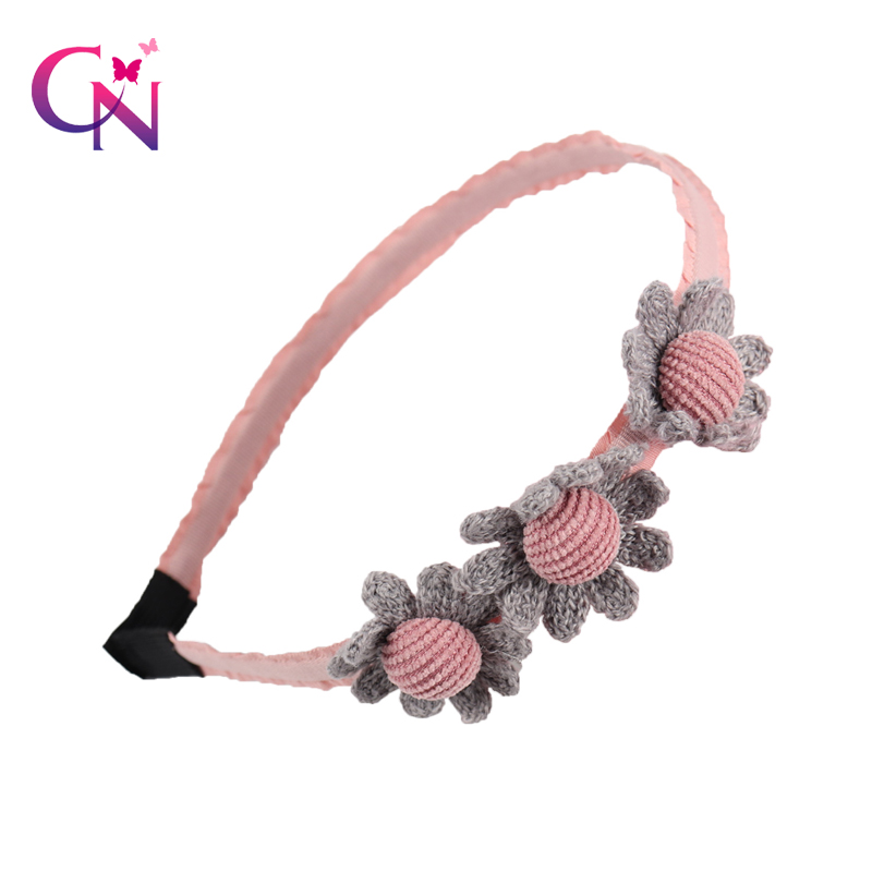 

CN Chic Flower Floral Bow Hair Bands With Ribbon Covered For Girls Photography Style Headband Hair Hoop Kids Accessories