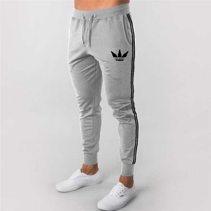 

Mens Joggers pants Casual Trousers Men Fitness Sportswear stripe Cotton slim Tracksuit Bottoms Skinny Sweatpants Gyms Track Pant, Photo color