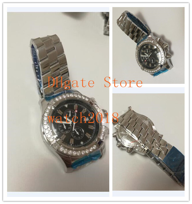 

Luxury watch Best Quality Wristwatches 42mm Diamonds Quartz Chronograph Working Steel Bracelet Waterproof Men's Luxury Watches Watch, Make waterproof
