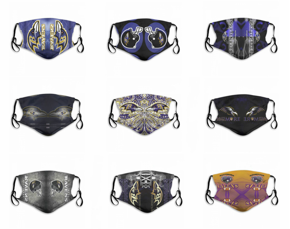 

Hot 2020 New Popular Luxury Designer 5-layer Ice Silk Mask Fashion Brand Mask Rugby Team Reusable Washable Pure Cotton Black 3D Kids Mask