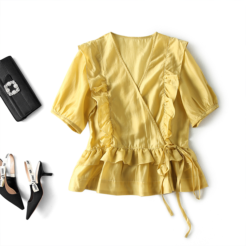 

Top design! 2020 Summer new arrival casual style women office lady shirt free shipping HMR20204JUL3, As pic