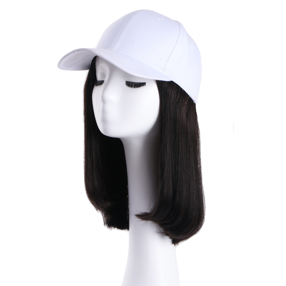 Baseball Cap With Human Hair For Women Remy Straight Brazilian Cap ...