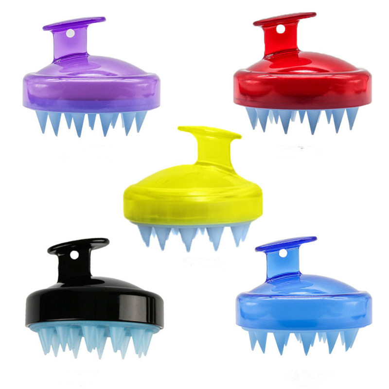 Dropshippping Silicone Shampoo Brush Shampoo Scalp Massage Brush Comfortable Silicone Hair Washing Comb Body Bath Spa Slimming Massage Brush-image-556463337