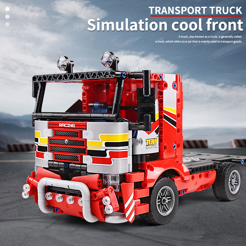 MouldKing 15003 577pcs Loadable Transport Truck Building Blocks Remote Control Car Technic Assembly Bricks Education Christmas Gifts Birthday Toy-image-561018264