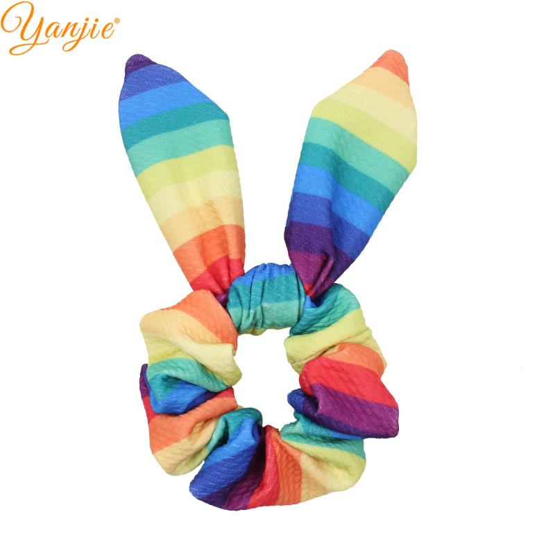 

Leopard/Rainbow Printed Elastic Hair Bands Scrunchie Women Hair Tie Headband Rope Rubber Bands Girls Accessories, 23