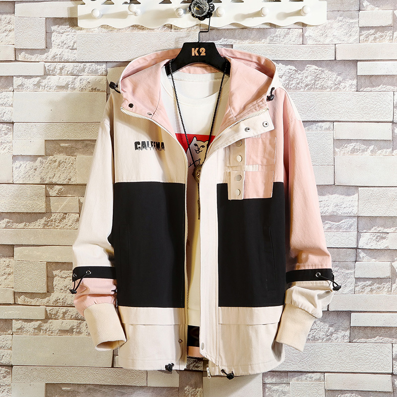 

Casual England Style New 2020 Spring Autumn Jacket Men Brand Clothes Plus Asian Size -5XL with Hoodies, Asian size jk5000