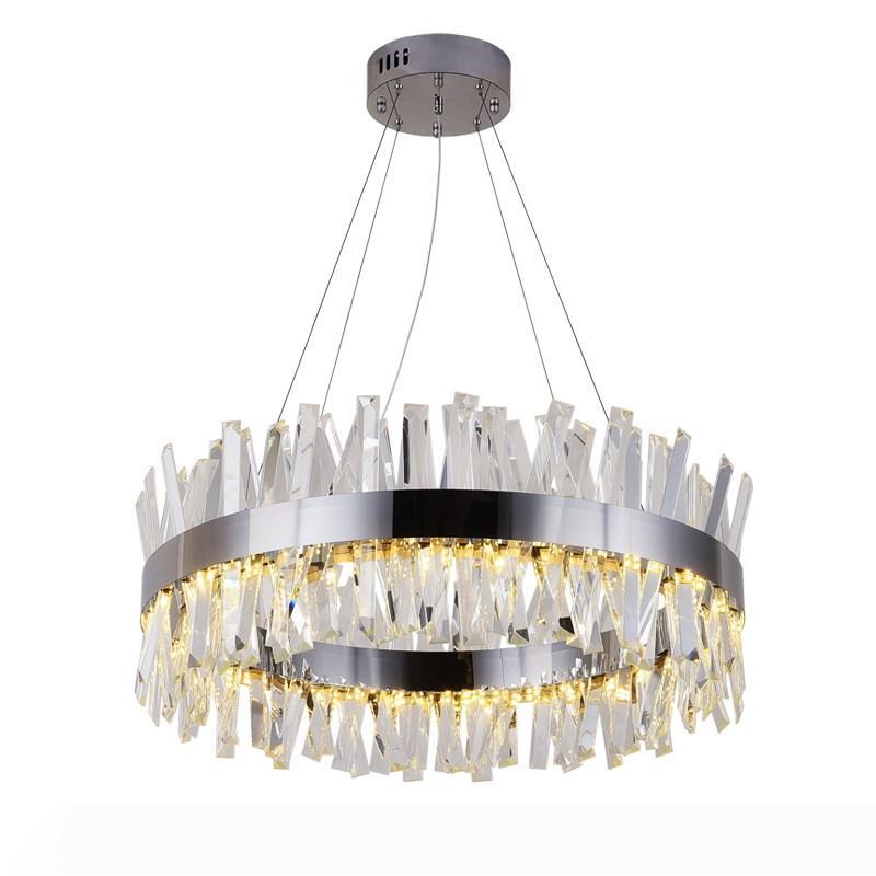 

Design Chrome crystal chandelier lighting modern lamp AC110V 220V lustre dinning room living room lights 90-265V