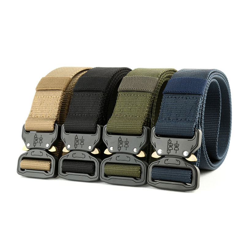 

FDBROl Army Tactical Belt Metal Buckle Nylon Tactic Belt Hunting Camping Sport Equipment Training Combat Belts