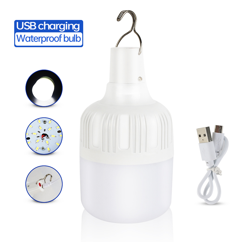 

Portable Lanterns Outdoor Bulb USB Rechargeable LED Emergency Lights Tent Lamp Battery Lantern BBQ Camping Light For Patio/Porch/Garden #