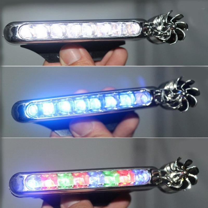 

2pcs Car Decorative Lamp Multicolor Wind Power Daytime Light Running Car Headlight No Need External Energy Supply Lights