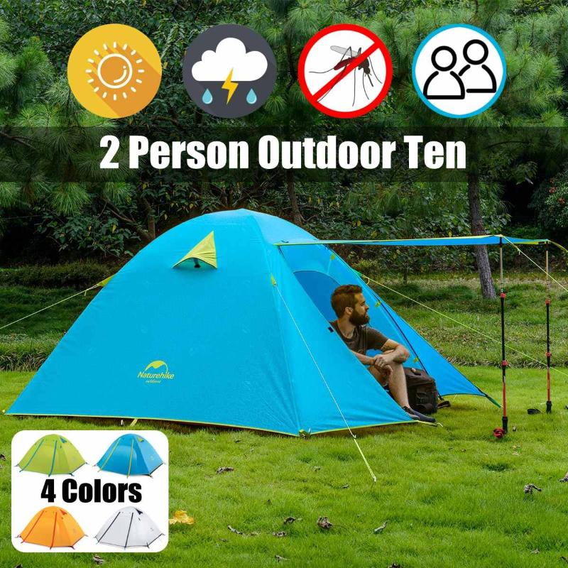 

2 Person PU2000mm Waterproof Camping Tent UPF50 UV Protection Beach Tent for Family Hiking Climbing Self-Driving Tour Outdoor