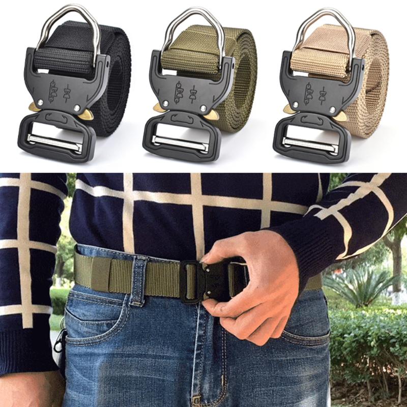 

Molle Outdoor Belt Lightness Portability Convenient Carrier Nylon Casual Men Rescue Belt Quick Release Combat Waistband, Camel b