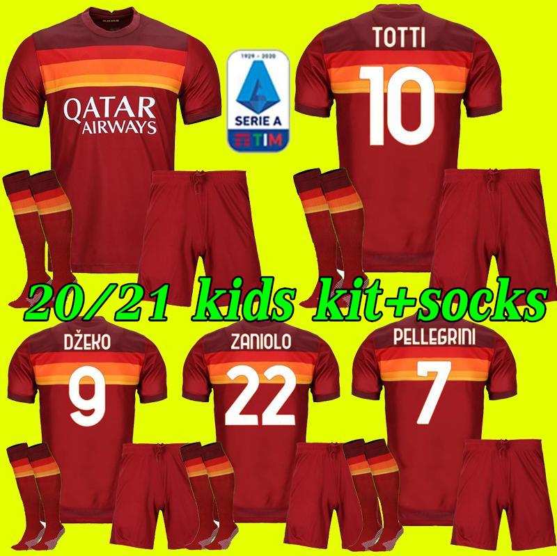 

kids kit 20 21 ROMA home away 3rd soccer jersey 2020 2021 AS PASTORE DZEKO ZANIOLO EL SHAARAWY ROME youth boys FOOTBALL SHIRTs, Colour 6