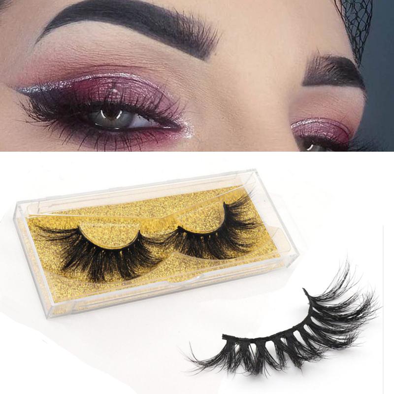 

Hot 1 Pair 25mm 100% Mink Hair False Eyelashes Reusable Big Volumn Lashes Handmade Crisscross Lashes Extention Eye Makeup Tools