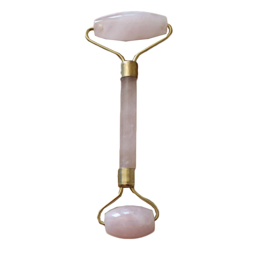 new arrival pink quartz Facial Relaxation Slimming Tool/rose quartz Roller Massager For Face jade massage stone-image-563524943