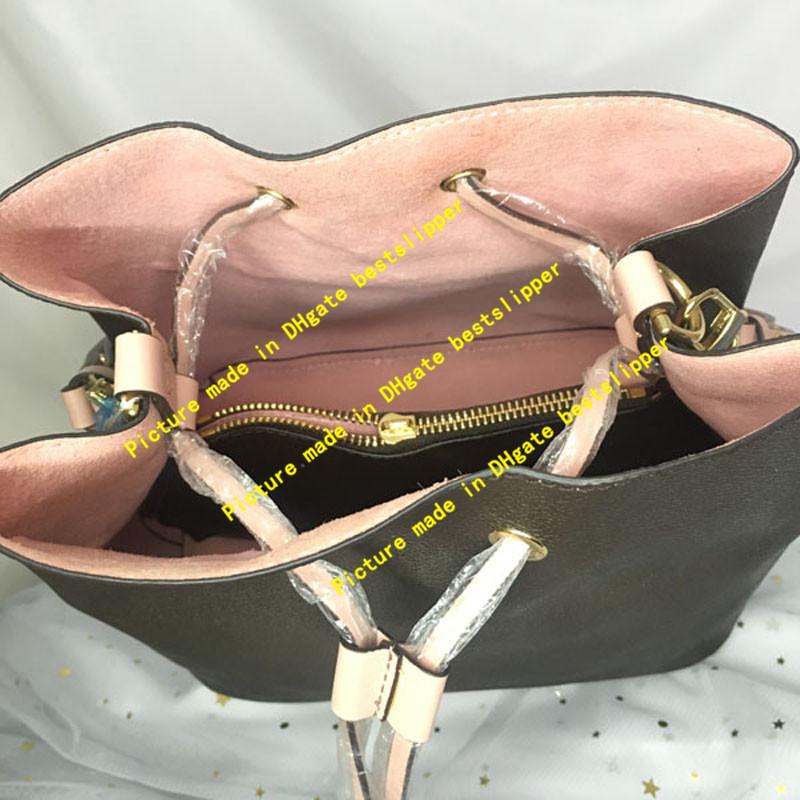 

Handbags Efxd Bag Drawstring Shoulder Fashion M44022 Crossbody Bag Lady Women Monograms Flower Leather Bucket NEONOE Classic Bags Noé Ialf, Red