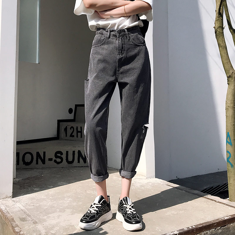 

Cheap wholesale 2020 new Spring Summer Autumn Hot selling women's fashion casual Denim Pants FP25314, Gray