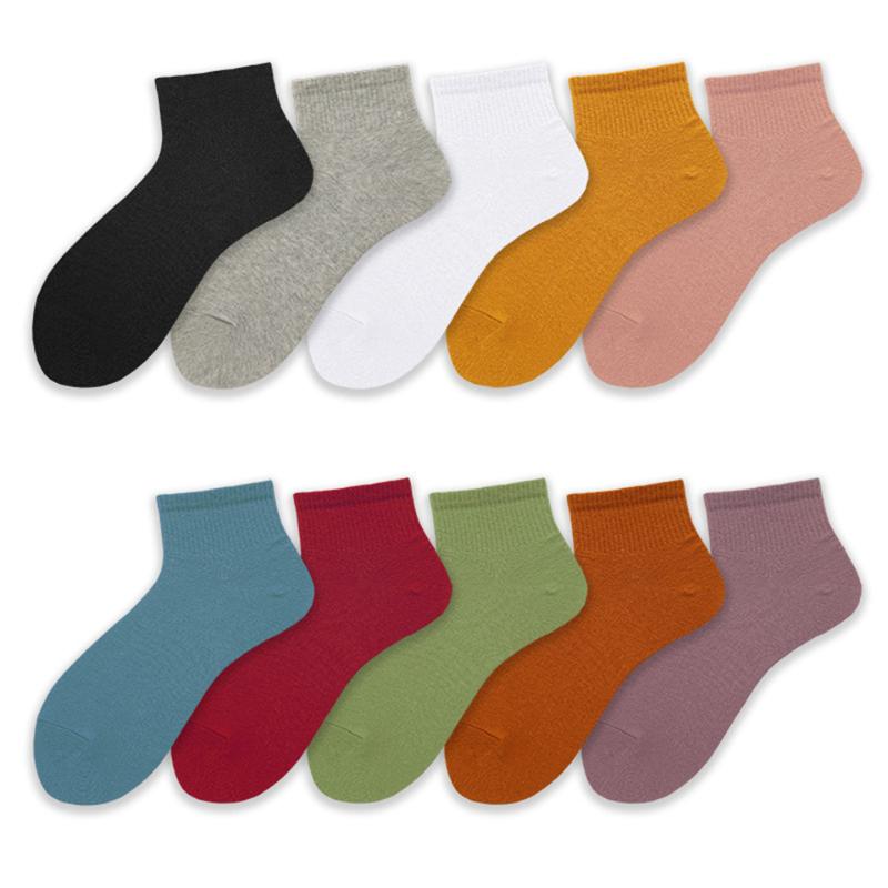 

Soft Socks Women Spring Socks Sunmmer Yoga For Women Solid Breathable Woman Sport Cotton 1 Pair 2020, Black