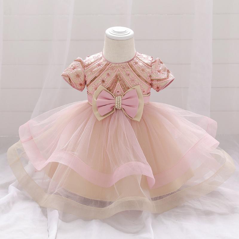 

Toddler little girl princess dress lace tulle wedding birthday party pettiskirt dress pageant children's clothing children's c, As picture