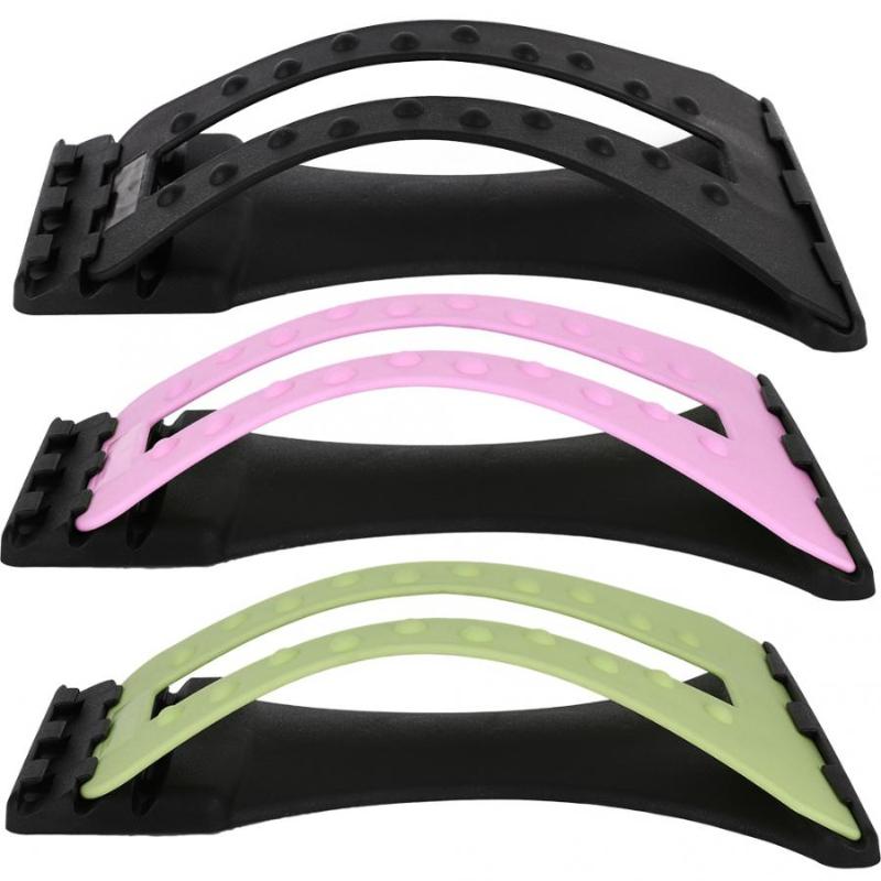 

1pc Waist Belt Lumbar Spine Corrector Wellbeing Correction Pad Back Stretcher Massaging Support Exercise Belts, Black