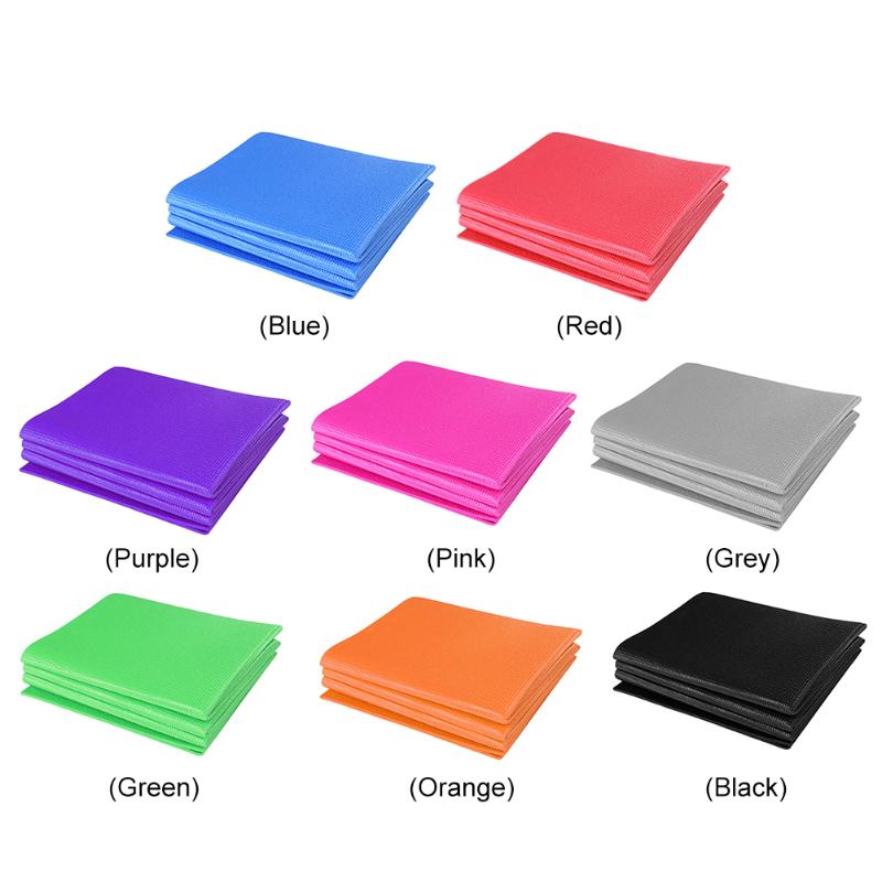 

Exercise Workout Floor Cushion Pad PVC Yoga Mat Fitness Gymnastics Pilates Sport Exerciser Equipments Gym Training, Black