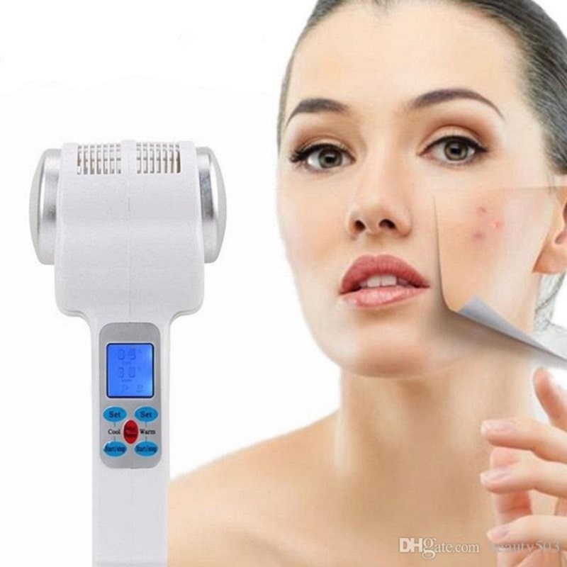 Ultrasound Hot Cold Hammer Cryotherapy Warm Ice Heating Facial Skin Lifting Tighten Face Skin Rejuvenation Care Devices-image-556223987
