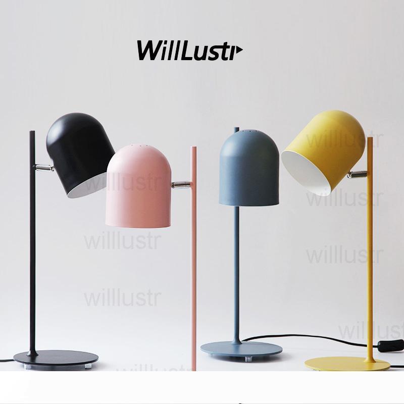 

willlustr new design iron reading light bedside table lamp study room desk lighting office l macaron color pink black yellow blue