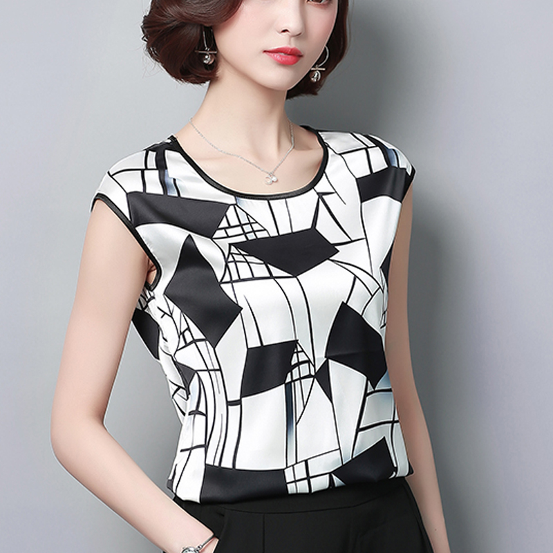 

Summer Womens Tops Blouses 2020 New Flower Printed Fashion Shirts Sleeveless striped Ladies Plus Size 5XL Blusa Feminina 17E, Blue