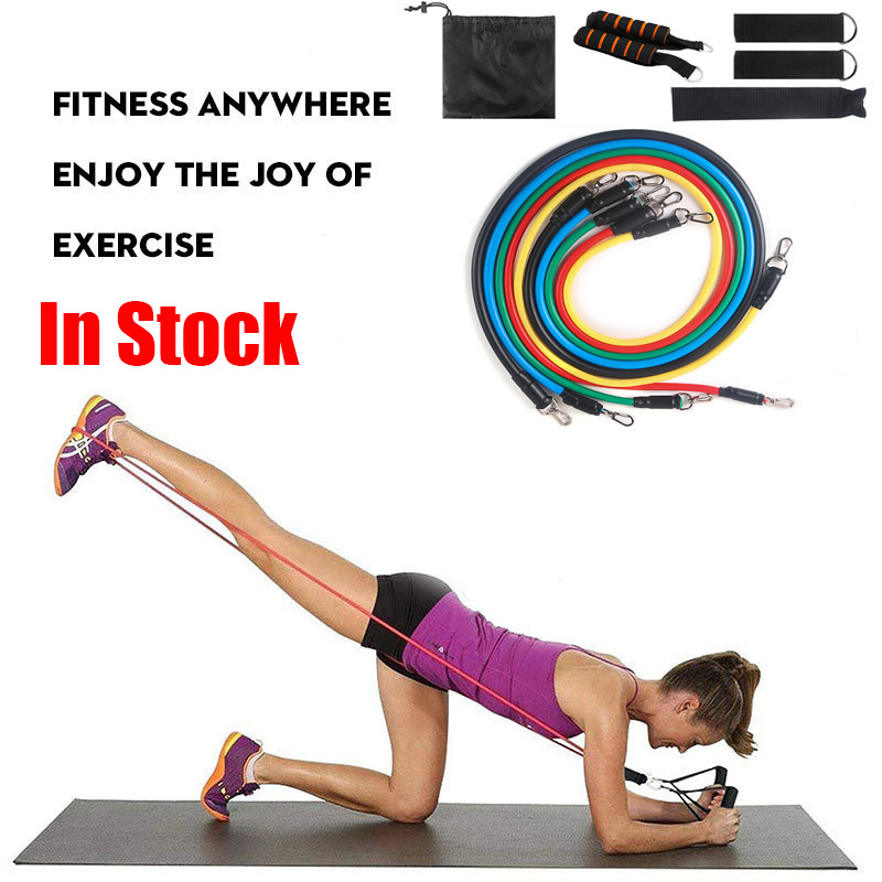 

11pcs/set Pull Rope Fitness Exercises Resistance Bands Latex Tubes Pedal Excerciser Body Training Workout Yoga elastic band