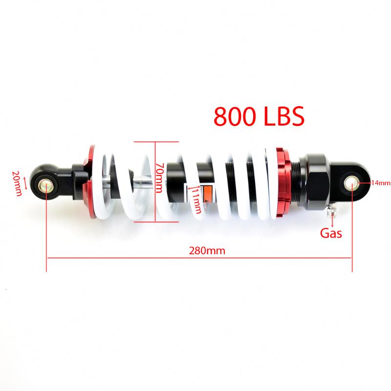 

280mm 10" 800lbs Rear airbag Absorber absorption Suspension For Thumpster Cross Motorbike Dirt Pit ATV QUAD Accessories