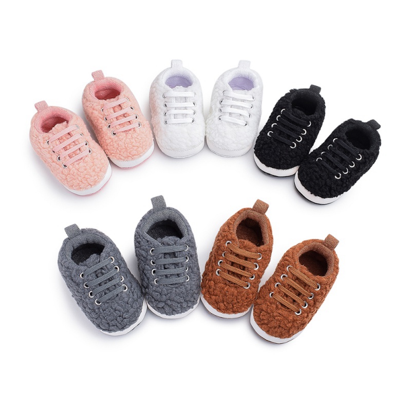 

Winter Plush Fleece Baby Shoes Soft Bottom Toddler Shoes Baby Cotton Non-slipped