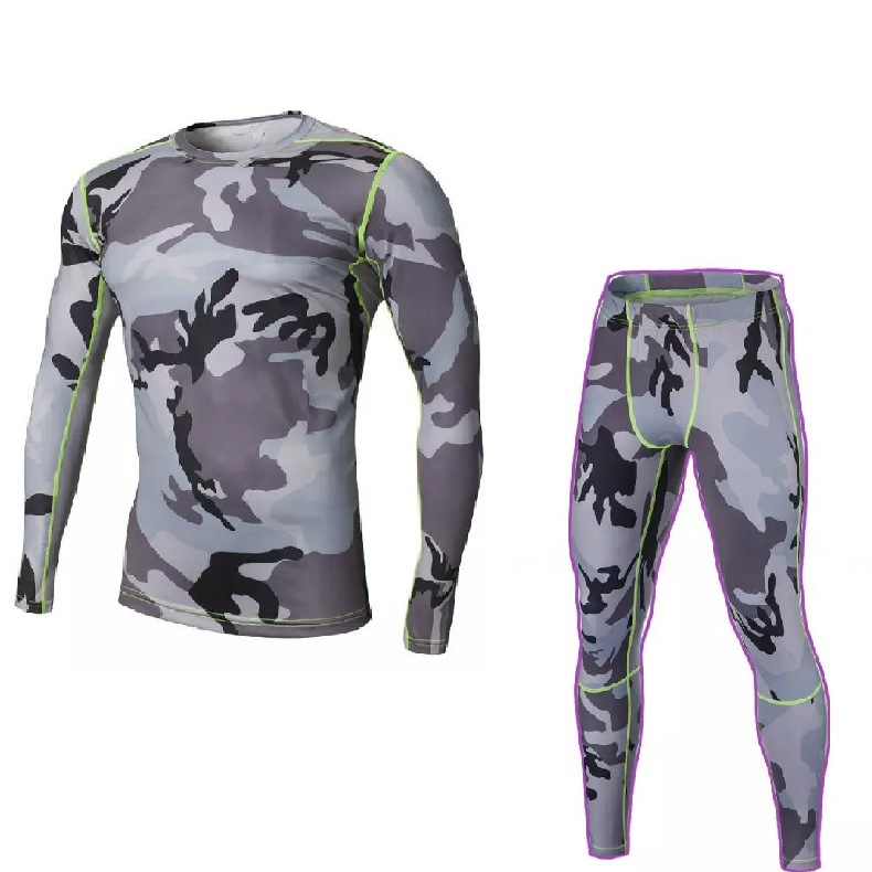 

2020 Print O-neck Long Sleeve T Shirt Track Suits Men Two Pieces Set Breathable Sport Clothes Men Running Sets, 01