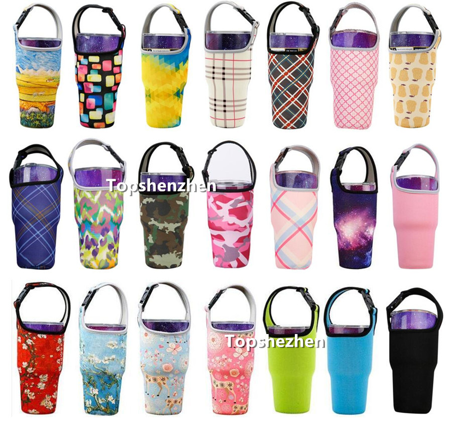 

Drinkware 30oz Tumbler Handle Cover Carrier Holder Pouch Neoprene Ice Sleeve bags For 30 oz 32oz Travel Insulated Coffee Cups Mug Water Bottle With Carrying Handles