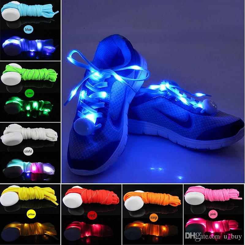 

LED Shoelaces Lights Up Waterproof Shoes Laces 7 Colors Shoestring Party Hip-hop Dancing Cycling Hiking Skating Decorations