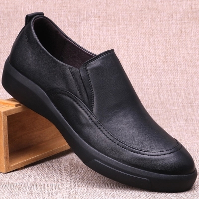 

business new men's leather casual shoes men's leather soft bottom soft breathable shoes, As pic 1