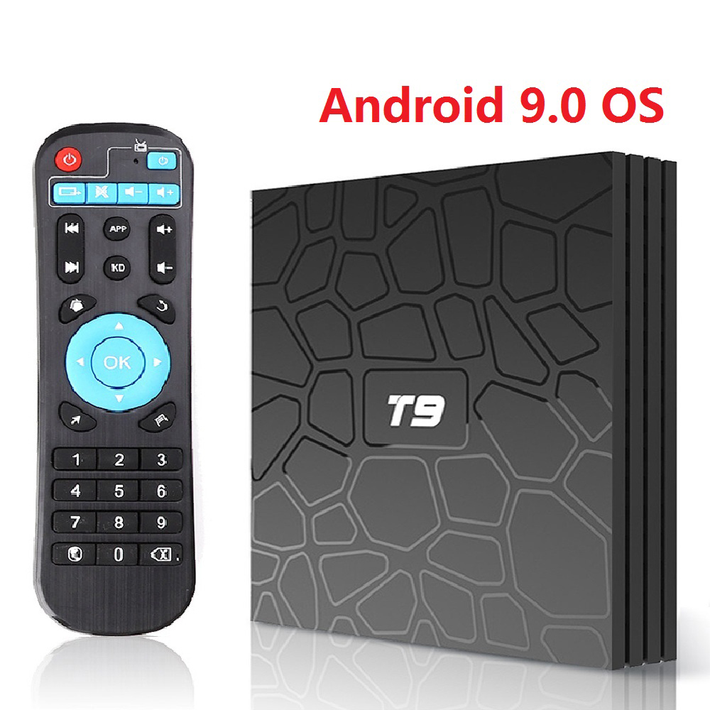 

T9 Android TV Box Android 9.0 4GB 32GB Smart TV Rockchip 1080P H.265 4K GooglePlay media player PK H96 max